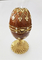 Luxury Faberge Easter Egg Elegant Enamel jewlery box Crytsal Easter Faberge Egg Trinket Box Woman Earrings Egg Case supplier