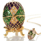 Enamel Green Faberge Egg Jewelry Box Faberge Easter Egg Trinket Box Gift Box Decoration Faberge Egg Jewelry Trinket Box supplier