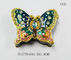 Design Cute Love Butterfly Round Metal Small  Jewelry Boxes supplier