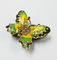 Butterfly Design Colored gold Metal Jewelry Box supplier