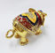Thailand Gifts Trinket Box Elephant Shape Jewelry Boxes for gift fashion elephant enamel jewelry box supplier