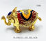 Thailand Gifts Trinket Box Elephant Shape Jewelry Boxes for gift fashion elephant enamel jewelry box supplier