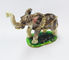 pewter family elephant jewelry box,elephant shape bejeweled box,alloy elephant trinket box supplier