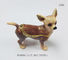 Cute small metal decorative trinket boxes Chihuahua dog jewelry box supplier