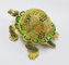 Custom Turtle shape zinc alloy gift jewelry boxes turtle trinket box jewelry box supplier