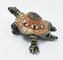 Classical turtle metal jewelry box diamond jewelry box ring box painted dressing table decorations supplier