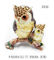 Mun and baby owl bird jewelry box enamel owl trinket jewelry owl decorative box  trinket box supplier