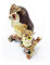 Mun and baby owl bird jewelry box enamel owl trinket jewelry owl decorative box  trinket box supplier