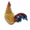 Decorative alloy rooster jewelry boxes beautiful cock enamel trinket box supplier