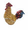 Decorative alloy rooster jewelry boxes beautiful cock enamel trinket box supplier