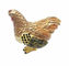 Hen hinged trinket jewelry box for new year rooster figure gifts jeweled enameled trinket boxes supplier