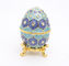 Faberge Egg Crystals Jewelry Trinket Box Gift Enamel Easter Faberge Egg Jewellery Box Ring Earrings Russian Case supplier