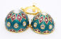 Faberge Egg Style Decorative Enameled Trinket Box Classic Russian Egg Jewelry Box Collectibles Unique Easter Egg Gift supplier