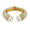 Classic Crystal Bangles Bracelets For Women Gold Color pearl Bangles Femal Opening Bangles Wedding Jewelry Accessories supplier